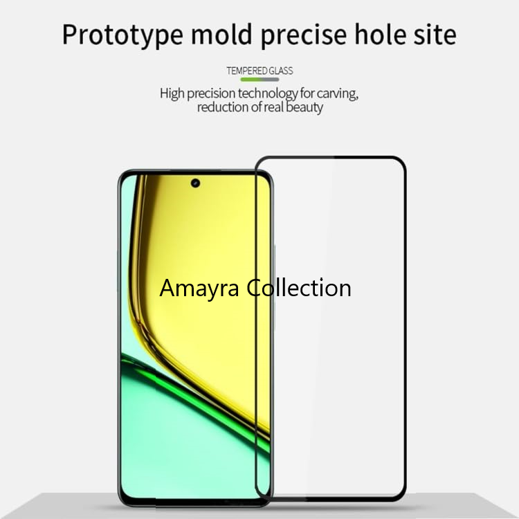 Picture of Realme 12 4G Premium Full Coverage Glass Protector Tempered Glass Screen Protector 9H Hardness Full Coverage