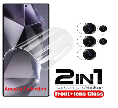 Picture of 2in1 Protector Combo Pack for Samsung Galaxy S25 Ultra 5G (Front Hydrogel Screen Protector Poly + Camera Lens Protector)