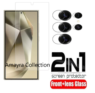 Picture of 2in1 Protector Combo Pack for vivo Samsung Galaxy S25 Ultra 5G (Clear Screen Protector Glass + Camera Lens Protector)
