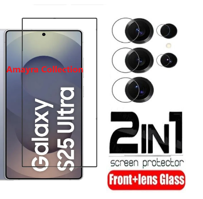Picture of 2in1 Protector Combo Pack for Samsung Galaxy S25 Ultra 5G (Premium Full Screen Protector Glass + Camera Lens Protector)