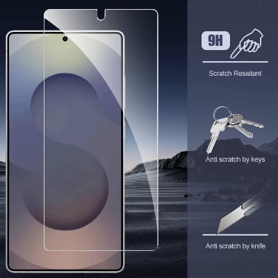 Picture of 3in1 Protector Combo Pack for Samsung Galaxy S25 Ultra 5G (Clear Screen Protector Glass + Back Hydrogel Protector Poly + Camera Lens Protector)