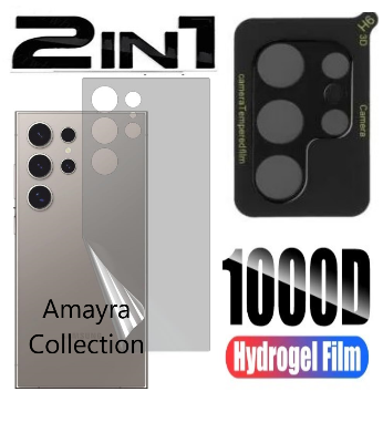 Picture of 2in1 Back Protector Combo Pack for Samsung Galaxy S25 Ultra 5G (Back Hydrogel Poly Protector + 3D Camera Lens Protector Glass)