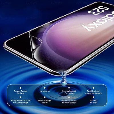 Picture of Samsung Galaxy S25 5G TPU Protective Film Hydrogel Front Poly Protector Screen Protector Anti-Shatter / High Definition (Front Poly)