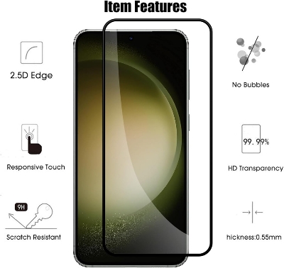 Picture of 2in1 Protector Combo Pack for Samsung Galaxy S25 Ultra 5G(5d Full Screen Protector Glass + 3D Camera Lens Protector)