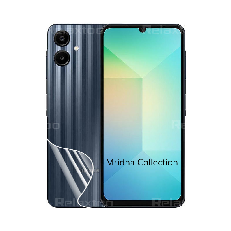 Picture of 3in1 Protector Combo Pack for Samsung Galaxy A06 (Premium Full Screen Protector Glass + Back Hydrogel Protector Poly + Camera Lens Protector)