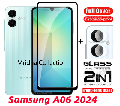 Picture of 2in1 Protector Combo Pack for Samsung Galaxy A06 (Premium Full Screen Protector Glass + Camera Lens Protector)