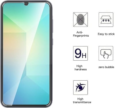 Picture of Samsung Galaxy A06 Screen Protector 3D Tempered Clear Screen protector Gorilla Glass Transparent Clear Ultra Thin