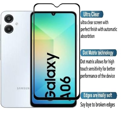 Picture of Samsung Galaxy A06 (5D 9D 11D 13D 21D) Screen Protector Tempered Glass Film 9H Hardness Full Coverage No Bubbles and Fingerprint Scratch-Resistant