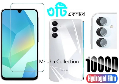 Picture of 3in1 Protector Combo Pack for Samsung Galaxy A16 (Clear Screen Protector Glass + Back Hydrogel Protector Poly + Camera Lens Protector)