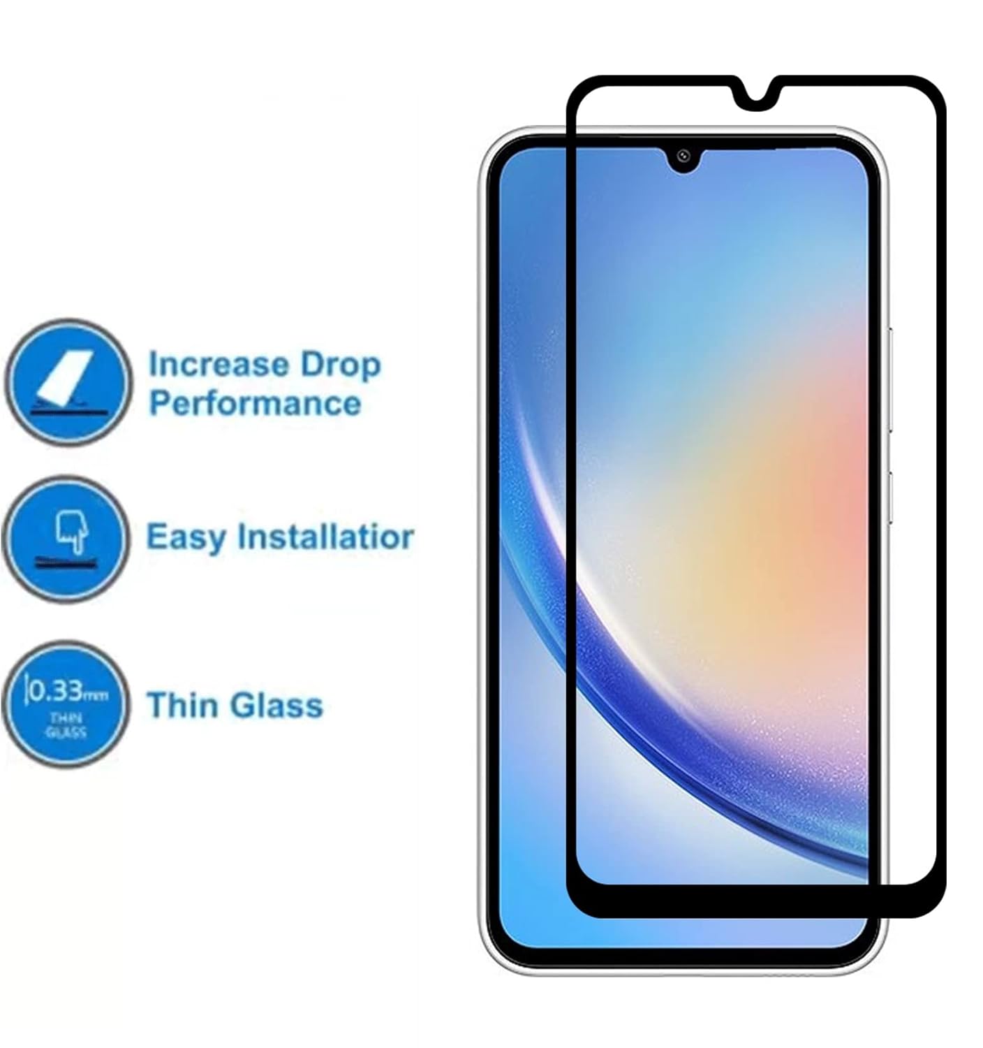 Picture of 2in1 Protector Combo Pack for Samsung Galaxy A26 (5d Full Screen Protector Glass + Camera Lens Protector)