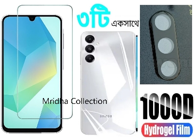 Picture of 3in1 Protector Combo Pack for Samsung Galaxy A26 (Clear Screen Protector Glass + Back Hydrogel Protector Poly + 3D Camera Lens Protector)