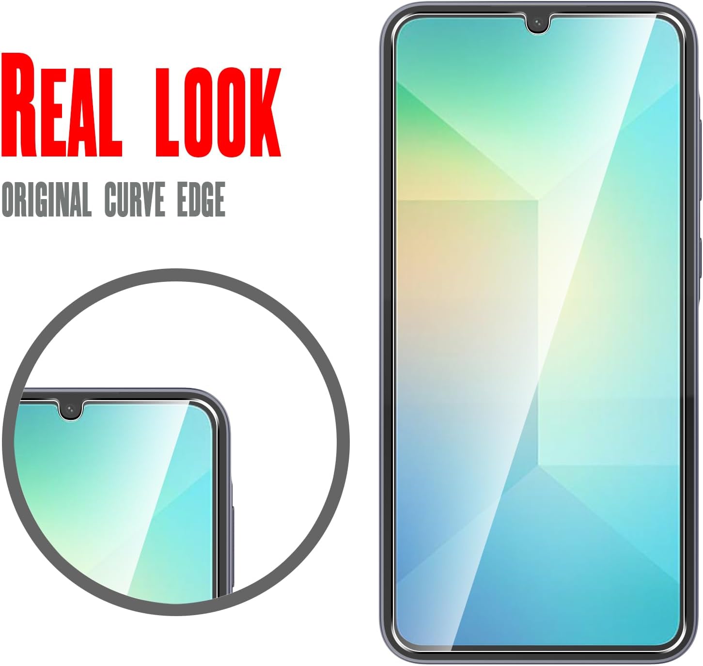 Picture of Samsung Galaxy A26 Screen Protector 3D Tempered Clear Screen protector Gorilla Glass Transparent Clear Ultra Thin