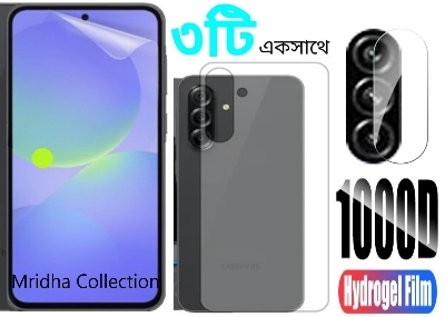 Picture of 3in1 Protector Combo Pack for Samsung Galaxy A36 (Front Hydrogel Screen Protector Poly + Back Hydrogel Poly Protector + Camera Lens Protector)