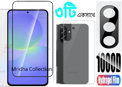 Picture of 3in1 Protector Combo Pack for Samsung Galaxy A56 (Premium Full Screen Protector Glass + Back Hydrogel Protector Poly + 3D Camera Lens Protector)