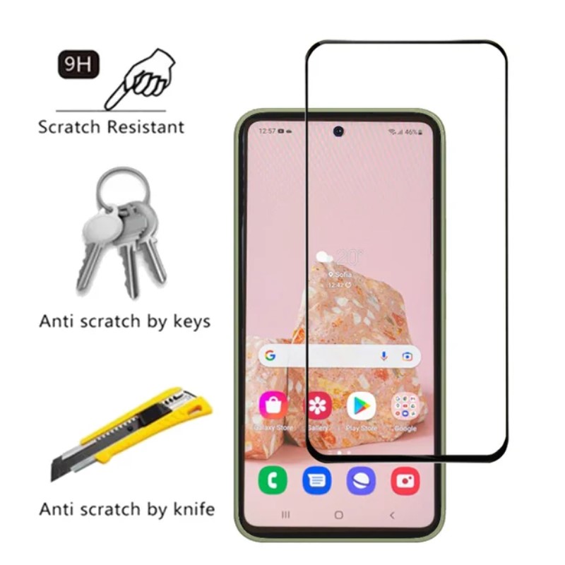 Picture of 2in1 Protector Combo Pack for Samsung Galaxy A56 (Premium Full Screen Protector Glass + 3D Camera Lens Protector)