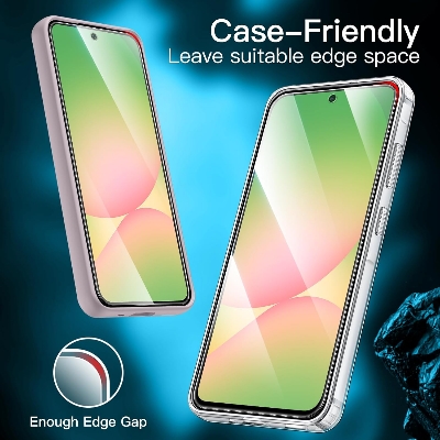 Picture of Samsung Galaxy A56 Screen Protector 3D Tempered Clear Screen protector Gorilla Glass Transparent Clear Ultra Thin