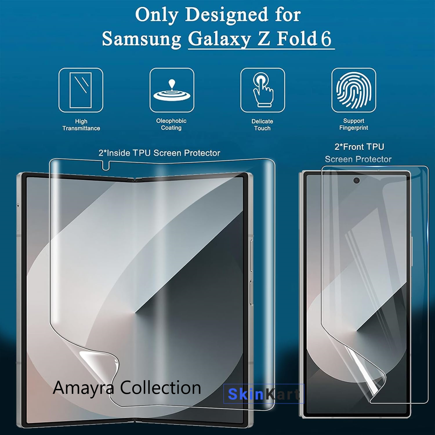 Picture of 5in1 Samsung Galaxy Z Fold 6 5G / Samsung Galaxy Z Fold6 5G Full Coverage Screen Protector Hydrogel Film (Outside Screen + Inside Screen + Back + Side + Camera Lens Protector)