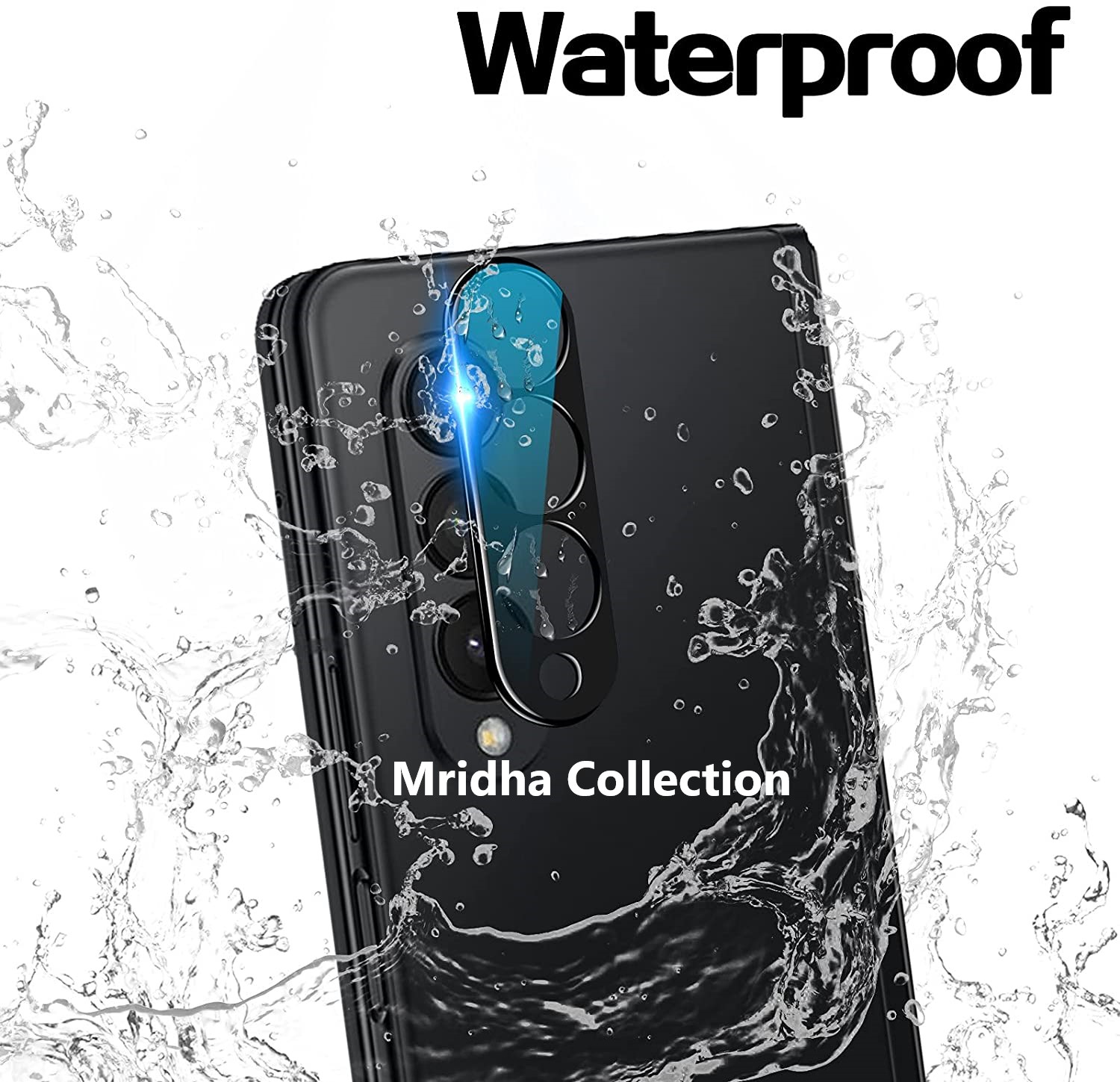 Picture of Samsung Galaxy Z Fold 5 5G / Samsung Galaxy Z Fold5 5G Back 9H Full Camera Lens Protector Rear 9H 3D Camera Lens Protector,Upgraded HD,Clear Scratch Resistant [With Photo Friendly Flash Cut]