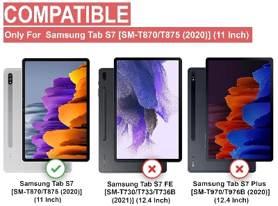 Picture of Samsung Galaxy Tab S7 11.0 inches SM-T870, SM-T875, SM-T876B Clear Transparent Tempered Glass Film Screen Protector