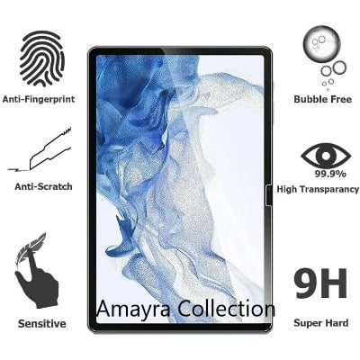 Picture of Samsung Galaxy Tab S8+ / Samsung Galaxy Tab S8 Plus 12.4 inches SM-X800, SM-X806, SM-X806B, SM-X806U, SM-X806N Clear Transparent Tempered Glass Film Screen Protector