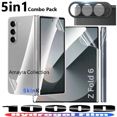 Picture of 5in1 Samsung Galaxy Z Fold 6 5G / Samsung Galaxy Z Fold6 5G Full Coverage Screen Protector Hydrogel Film (Outside Screen + Inside Screen + Back + Side + 3D Camera Lens Protector)