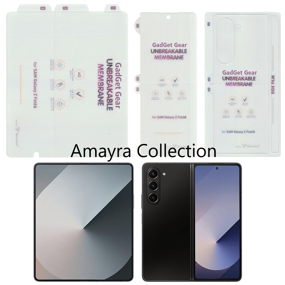 Picture of 5in1 Samsung Galaxy Z Fold 6 5G / Samsung Galaxy Z Fold6 5G Full Coverage Screen Protector Hydrogel Film (Outside Screen + Inside Screen + Back + Side + 3D Camera Lens Protector)