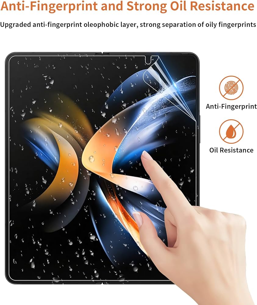 Picture of 5in1 Samsung Galaxy Z Fold 5 5G / Samsung Galaxy Z Fold5 5G Full Coverage Screen Protector Hydrogel Film (Outside Screen Film + Inside Screen Film + Back Side Film + Side Film + Camera Lens Protector)