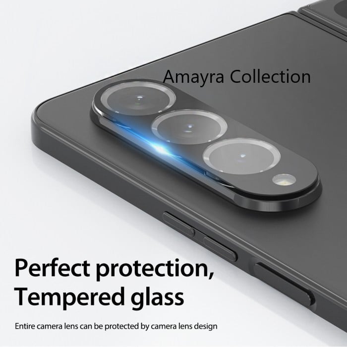 Picture of Samsung Galaxy Z Fold6 5G / Samsung Galaxy Z Fold 6 5G Back 9H Full Camera Lens Protector Rear 9H 3D Camera Lens Protector,Upgraded HD,Clear Scratch Resistant [With Photo Friendly Flash Cut]