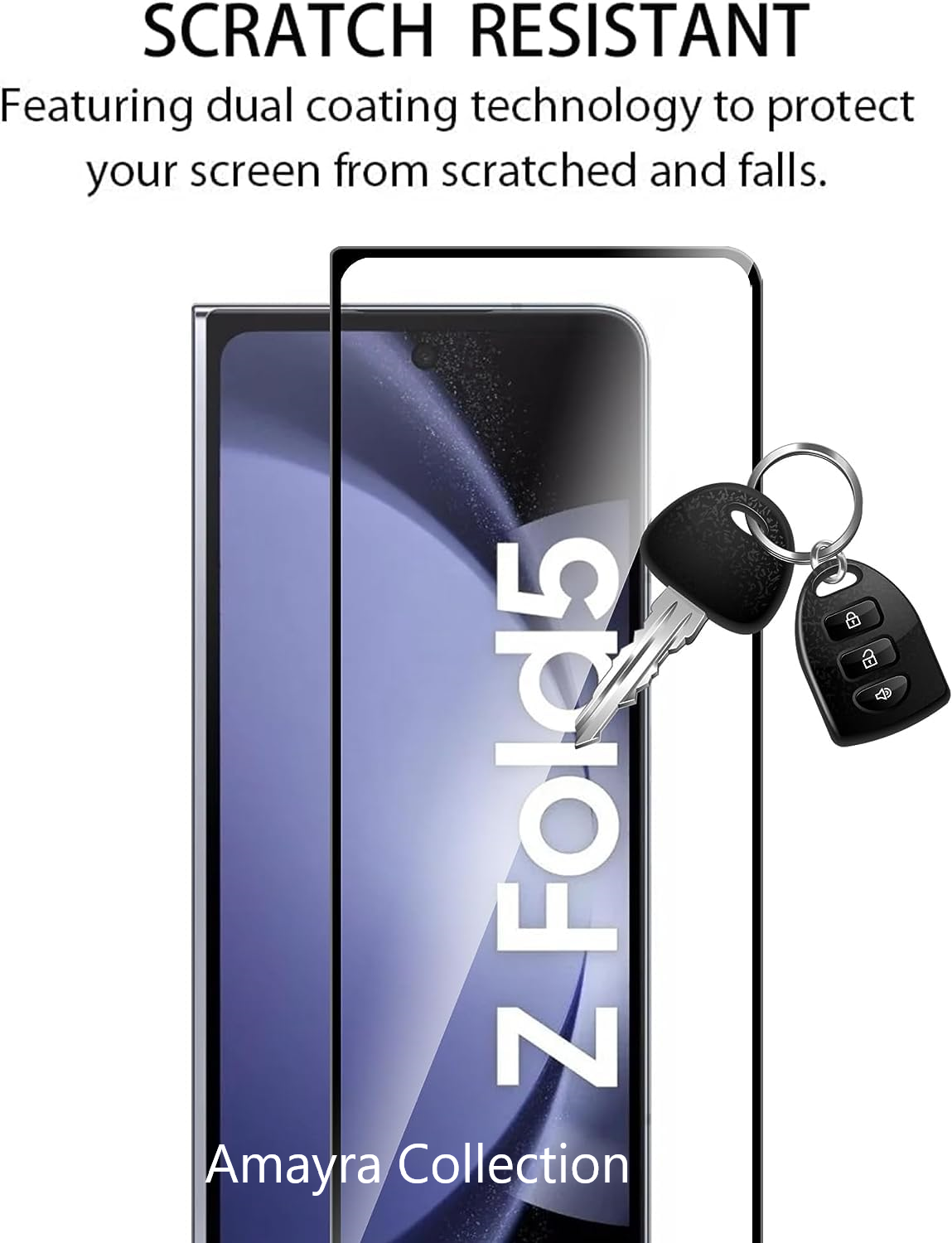 Picture of Samsung Galaxy Z Fold 5 5G / Samsung Galaxy Z Fold5 5G Tempered Glass Front Screen Protector Premium Screen Guard Protector,9H Hardness