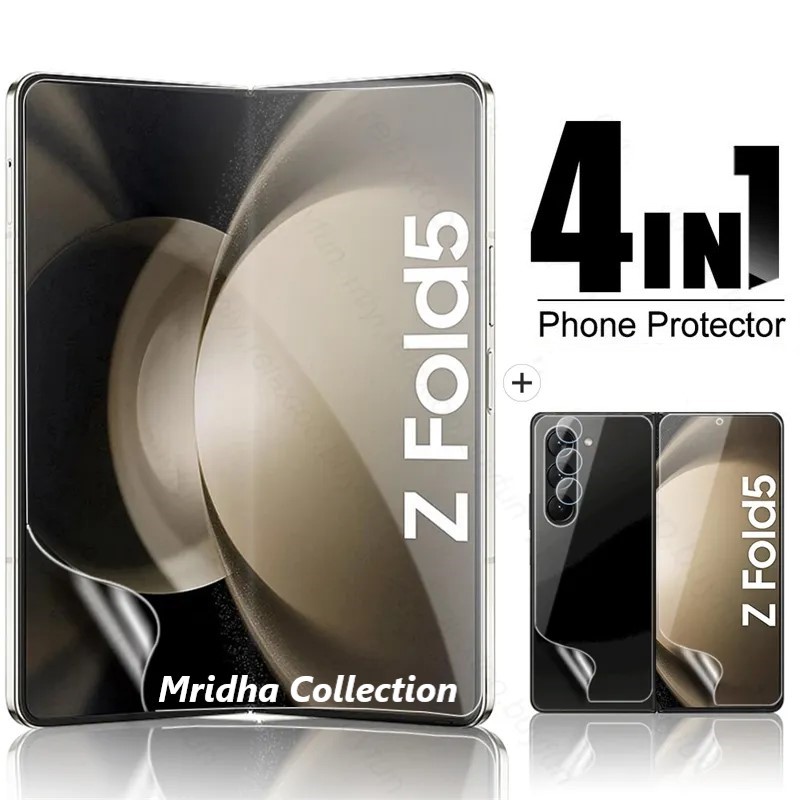 Picture of 4in1 Samsung Galaxy Z Fold 5 5G / Samsung Galaxy Z Fold5 5G Full Coverage Screen Protector Hydrogel Film (Outside Screen + Inside Screen + Back + Side Protector)