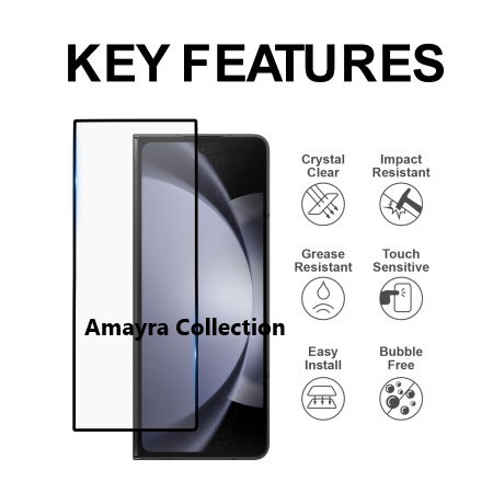 Picture of Samsung Galaxy Z Fold 2 5G / Samsung Galaxy Z Fold2 5G Tempered Glass Front Screen Protector Premium Screen Guard Protector,9H Hardness