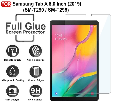 Picture of Samsung Galaxy Tab A 8.0 (2019) 8.0 inches SM-T290, SM-T295 Clear Transparent Tempered Glass Film Screen Protector