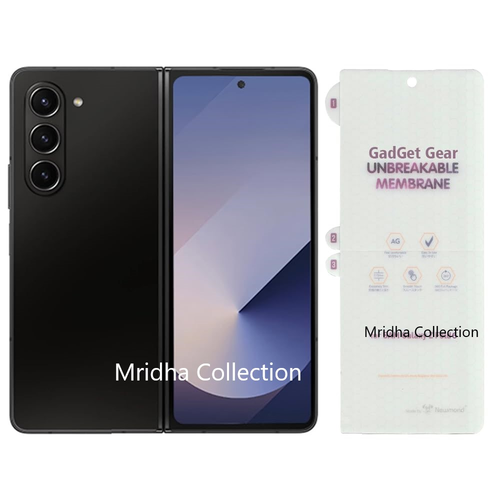 Picture of 5in1 Samsung Galaxy Z Fold 5 5G / Samsung Galaxy Z Fold5 5G Full Coverage Screen Protector Hydrogel Film (Outside Screen Film + Inside Screen Film + Back Side Film + Side Film + 9h Camera Lens Protector)