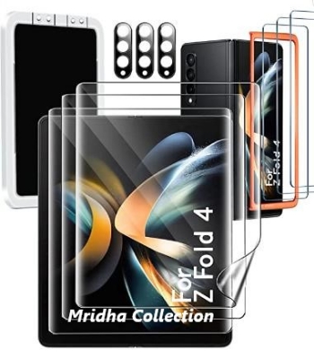 Picture of 5in1 Samsung Galaxy Z Fold 4 5G / Samsung Galaxy Z Fold4 5G Full Coverage Screen Protector Hydrogel Film (Outside Screen Film + Inside Screen Film + Back Side Film + Side Film + 9h Camera Lens Protector)
