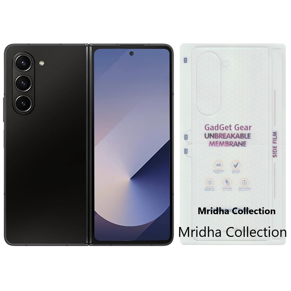 Picture of 5in1 Samsung Galaxy Z Fold 4 5G / Samsung Galaxy Z Fold4 5G Full Coverage Screen Protector Hydrogel Film (Outside Screen Film + Inside Screen Film + Back Side Film + Side Film + 9h Camera Lens Protector)