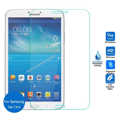 Picture of Samsung Galaxy Tab 3 V (2015) Clear Transparent Tempered Glass Film Screen Protector (SM-T116, SM-T116BU, SM-T116NQ, SM-T116NU, SM-T116NY)