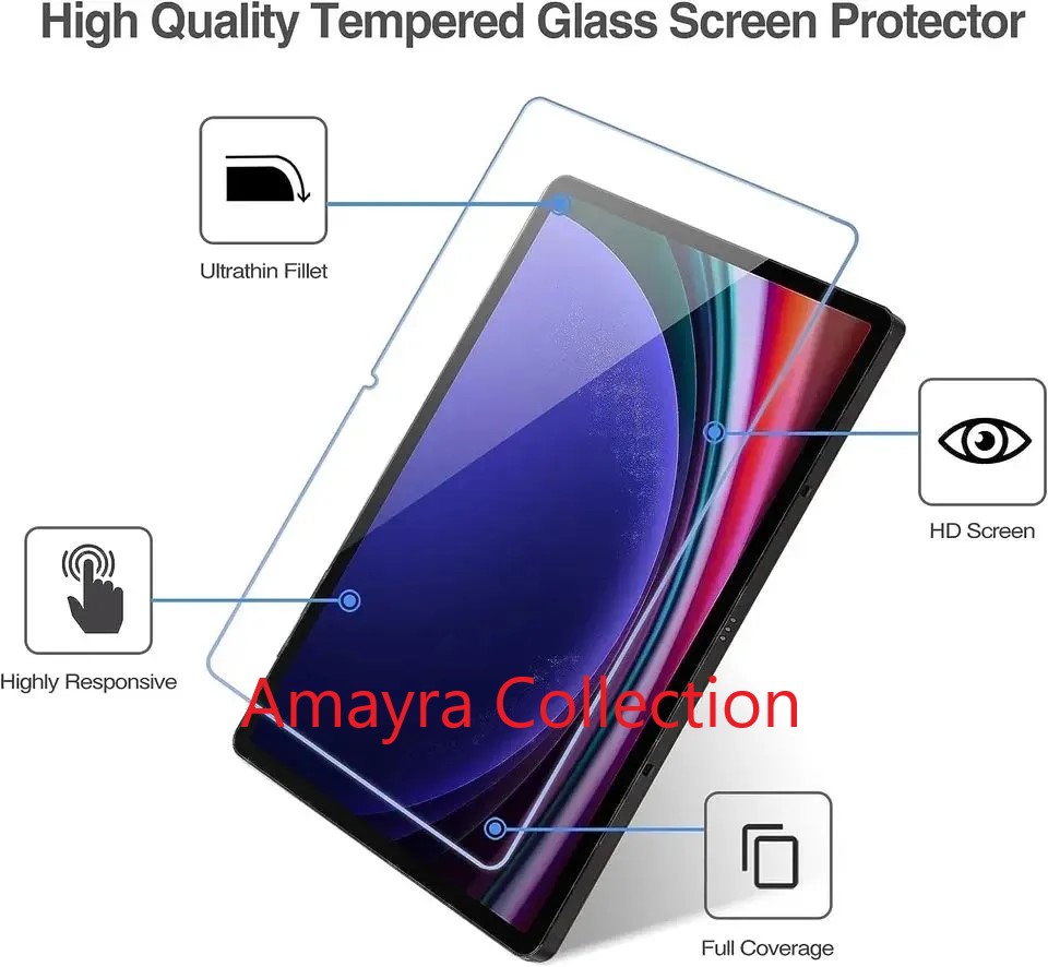 Picture of Samsung Galaxy Tab S9 11.0 inches SM-X710, SM-X716B Clear Transparent Tempered Glass Film Screen Protector