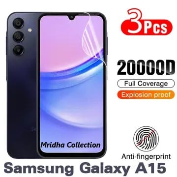 Picture of 3in1 Protector Combo Pack for Samsung Galaxy A15 (Front Hydrogel Screen Protector Poly+Back Hydrogel Poly Protector+9h Camera Lens Protector)