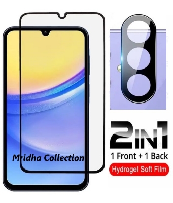 Picture of 2in1 Protector Combo Pack for Samsung Galaxy A15 (Premium Full Screen Protector Glass+9h Camera Lens Protector)