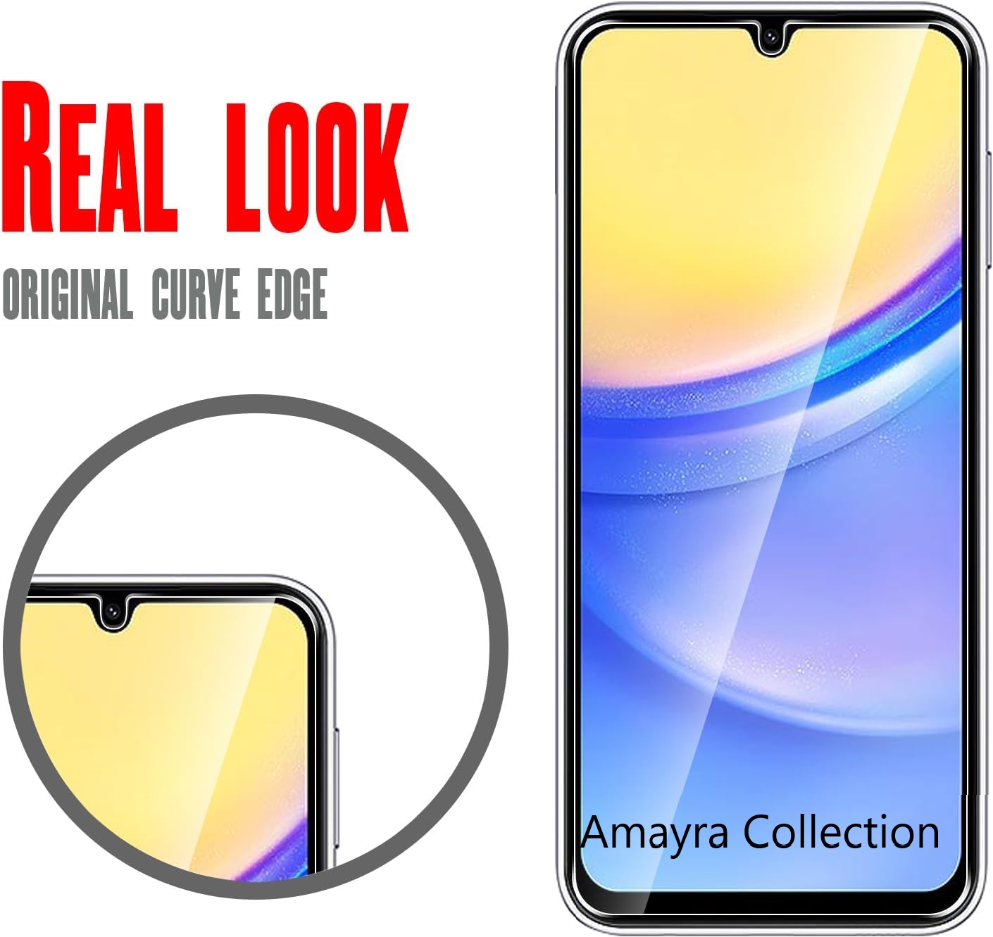 Picture of 3in1 Protector Combo Pack for Samsung Galaxy A15 (Clear Screen Protector Glass+Back Hydrogel Protector Poly+9h Camera Lens Protector)