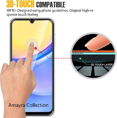 Picture of Samsung Galaxy A25 Screen Protector 3D Tempered Clear Screen protector Premium Product Gorilla Glass Transparent Clear Ultra Thin - Durable & Scratch Resistant - Easy to Install