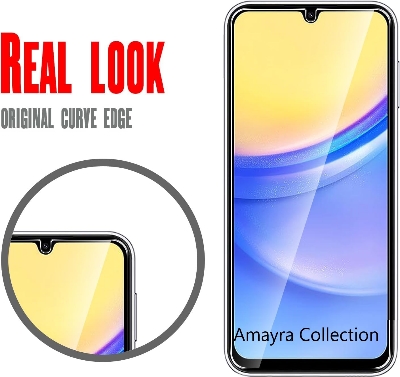 Picture of Samsung Galaxy A15 Screen Protector 3D Tempered Clear Screen protector Premium Product Gorilla Glass Transparent Clear Ultra Thin - Durable & Scratch Resistant - Easy to Install