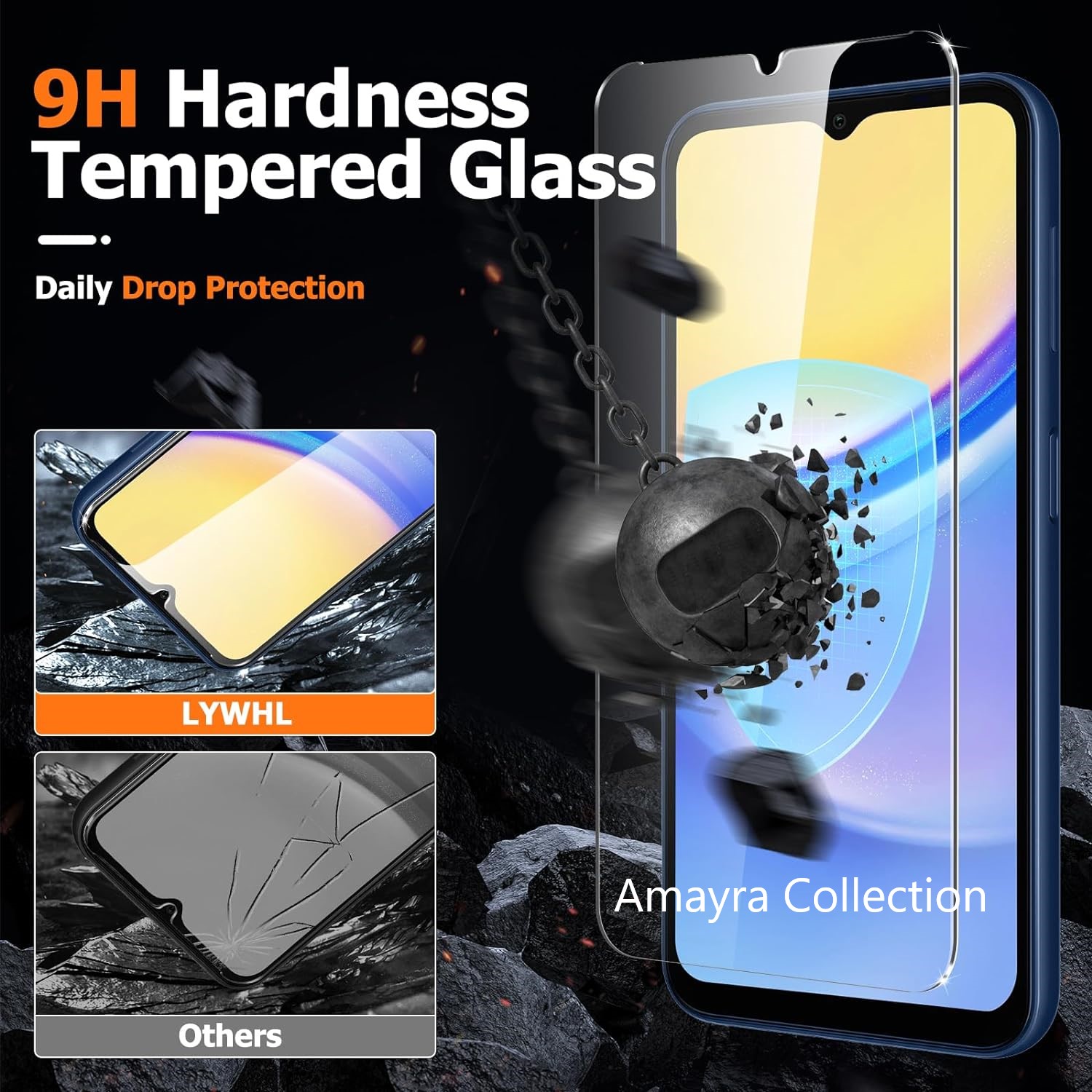 Picture of Samsung Galaxy A15 Screen Protector 3D Tempered Clear Screen protector Premium Product Gorilla Glass Transparent Clear Ultra Thin - Durable & Scratch Resistant - Easy to Install