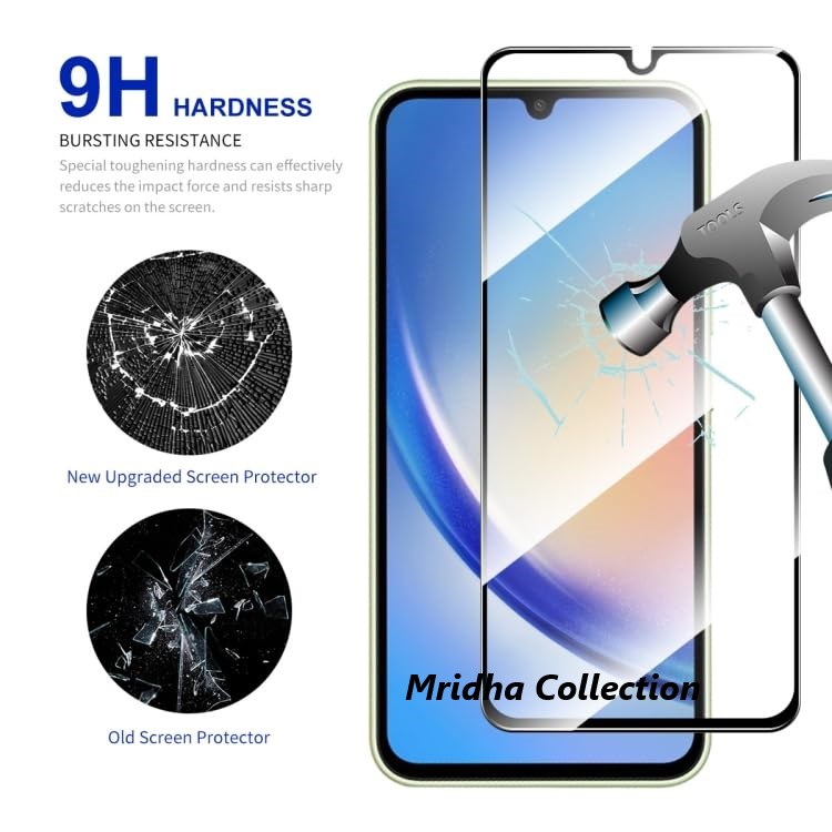 Picture of Samsung Galaxy A15 (5D 9D 11D 13D 21D) Screen Protector Tempered Glass Film 9H Hardness Full Coverage No Bubbles and Fingerprint Scratch-Resistant