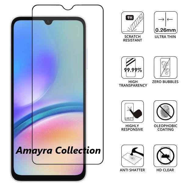 Picture of Samsung Galaxy A25 Premium Full Coverage Glass Protector Tempered Glass Screen Protector 9H Hardness Full Coverage