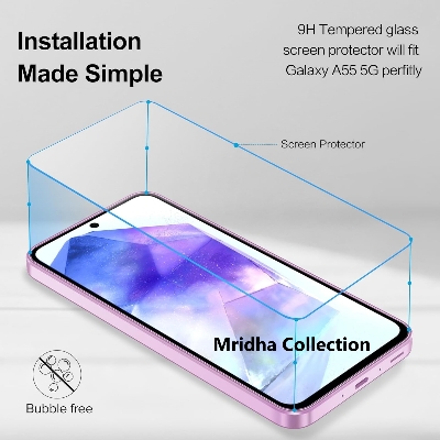 Picture of Samsung Galaxy A35 (5D 9D 11D 13D 21D) Screen Protector Tempered Glass Film 9H Hardness Full Coverage No Bubbles and Fingerprint Scratch-Resistant