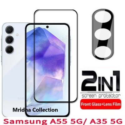 Picture of 2in1 Protector Combo Pack for Samsung Galaxy A55 (5d Full Screen Protector Glass+9h Camera Lens Protector)