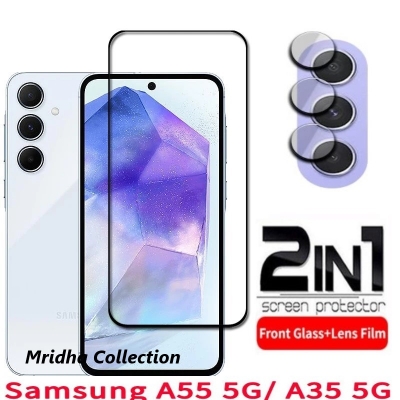 Picture of 2in1 Protector Combo Pack for Samsung Galaxy A55 (5d Full Screen Protector Glass+Camera Lens Protector)
