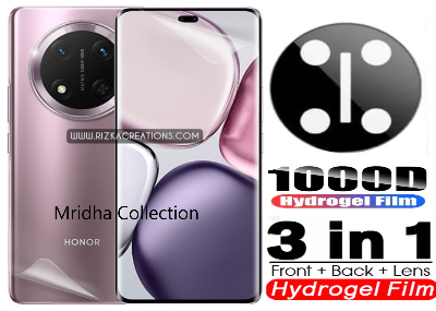 Picture of 3in1 Protector Combo Pack for Honor X9C 5G (Front Hydrogel Screen Protector Poly + Back Hydrogel Poly Protector + 3D Camera Lens Protector)
