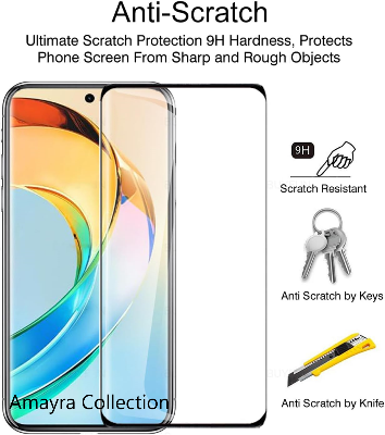 Picture of Honor X9C 5G  Full Glue 9D Curved Tempered Glass Screen Protector Edge to Edge Fit Protection Tempered Glass (Black)